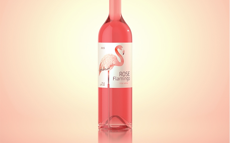 玫瑰火烈鸟酒品牌包装设计-为产品寻找可视觉化的品牌语言