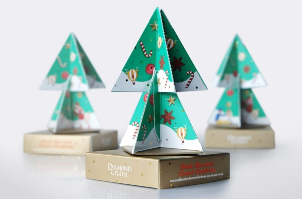 巧克力盒化身圣诞树！包装结构创意为顾客带来的惊喜体验